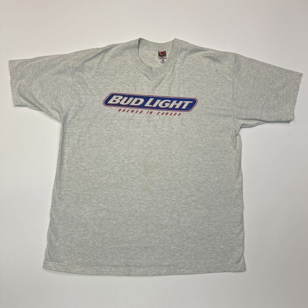 Vintage Bud Light Shirt Gray Canada Mens XL